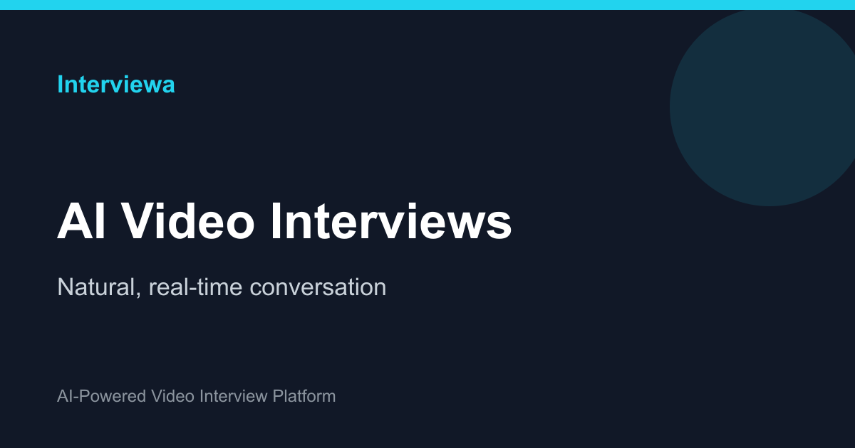 AI Video Interviews — Interviewa