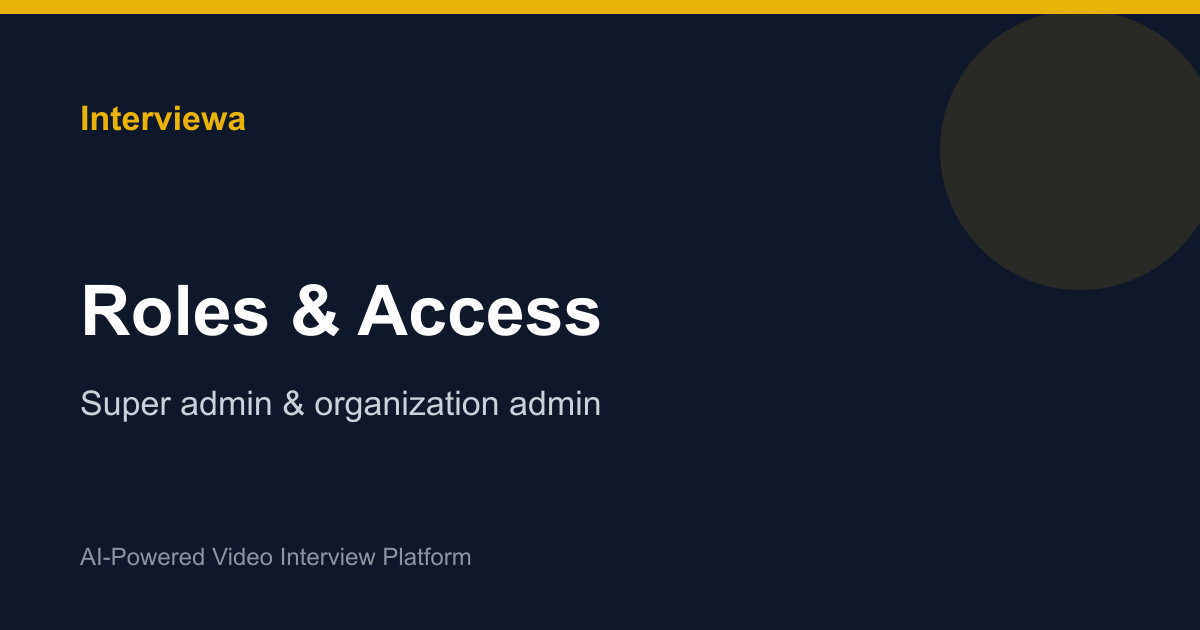 Roles & Access — Interviewa